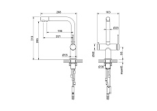 Смеситель для кухни Aquatek Европа AQ1385BG с подкл. к фильтру, шлифованное золото
