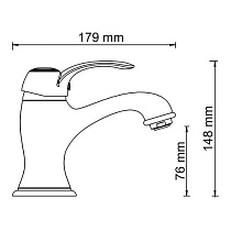 Cмеситель для раковины WasserKRAFT Isar 1303 темная бронза