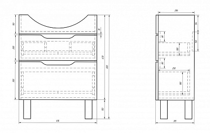 Тумба с раковиной Dreja Laguna Plus 65, белая