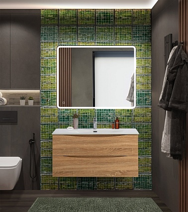Мебель для ванной BelBagno Marino-Cer-N 100 см Rovere Bianco