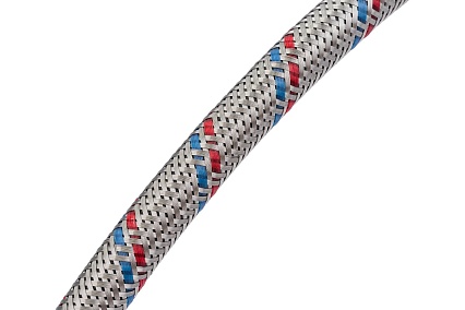 Подводка для воды СТМ сталь, 1/2", гайка-гайка, 30 cм CWFHF030