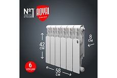 Радиатор Royal Thermo Revolution 500 2.0 - 6 секций НС-1340190