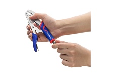Зажимные клещи WORKPRO 180 мм, 7 дюймов, CR-V, с изогнутыми губками WP231073