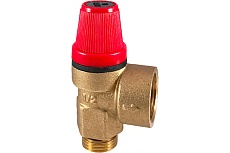 Клапан предохранительный STI мембранный ГШ 3/4&quot;х1/2&quot; латунный, угловой (6 бар) D120-00879