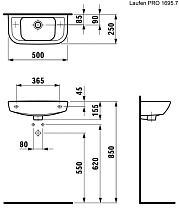 Раковина Laufen Pro 50