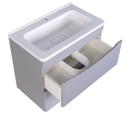 Тумба с раковиной Style Line Бергамо мини Люкс Plus 60 см подвесная