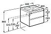 Тумба с раковиной Roca Domi 60 см, 2 ящика, белый глянец