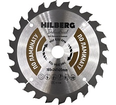 Диск пильный Industrial 165x20 мм, 24Т, ламинат Hilberg HL166