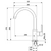 Смеситель для кухни Point PN3101B черный