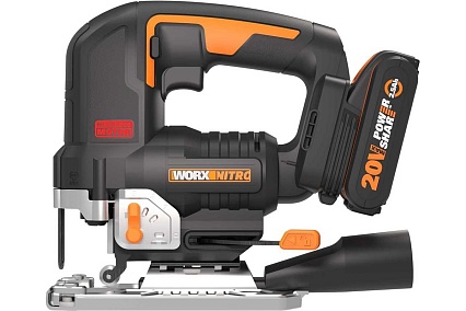 Аккумуляторный бесщеточный лобзик Worx 20 В, 2.5 Ачх1, ЗУ 2 А, кейс WORX WX542