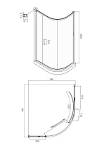 Душевой уголок Ambassador Kingston 100x90 14011115 прозрачный, хром