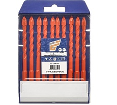 Сверло по бетону 4-грани, 8 мм, Победит наконечник, хвостовик шестигранник 1/4&quot;HEX - E, 10 шт TORGWIN T491927