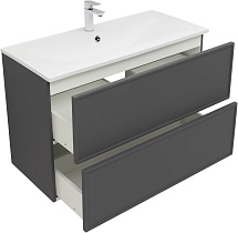 Мебель для ванной Aquanet Арт 100 см ясень графит