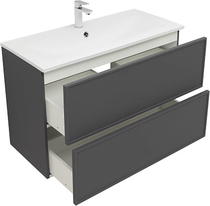 Мебель для ванной Aquanet Арт 100 см ясень графит