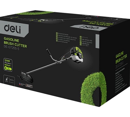 Бензиновый триммер Deli (1250Вт/ 1,8л.с, 43 см3, бак 1,2л) DE-GT255-5 145418