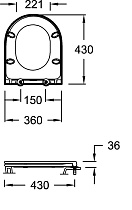 Крышка-сиденье Jacob Delafon Rodin+ E23280-00 с микролифтом