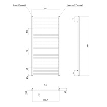 Полотенцесушитель электрический Lemark Unit LM45116EBL П16 50x110 черный