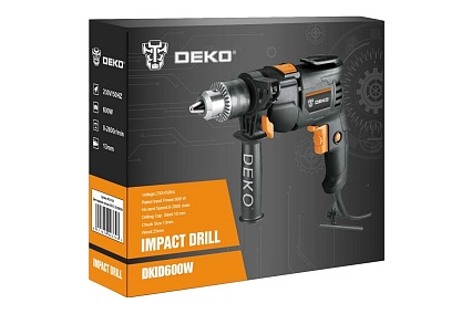 Ударная сетевая дрель Deko DKID600W 063-4154
