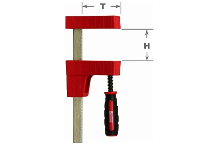 Параллельная струбцина WOODWORK 600x80 мм, усилие прижима 150 кг PCL-6080