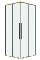 Душевой уголок Grossman Galaxy 300.K33.01.1010.32.00 100x100 прозрачный, золото сатин