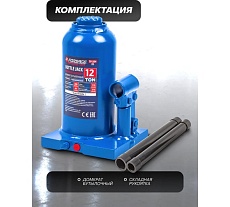 Бутылочный домкрат Forsage F-T91204(DS) 12 т, с клапаном, 217-407 мм 51454