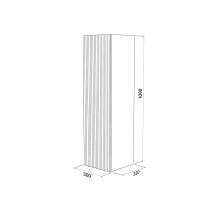 Шкаф пенал Iddis Bild 30 см белый BIL30W0i97