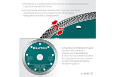 Ультратонкий алмазный диск Ultra-Thin 125x22.2x1.2 мм Kraftool 36685-125
