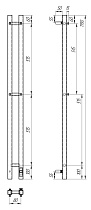 Полотенцесушитель электрический Point Гермес PN13812 П3 80x1200 диммер справа, хром