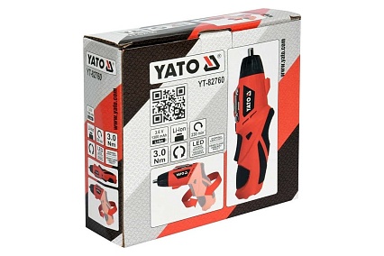 Аккумуляторная отвертка Yato 3,6 В, 1,3 Ач YT-82760