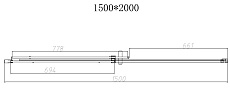 Душевая дверь Vincea Dice VDS-4D150CLB 150x200 черный, прозрачная