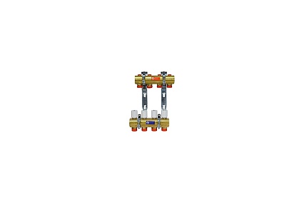 Сборный коллекторный узел Giacomini 1, R553D 5, выход-3/4 ЕК, латунь R553EY005