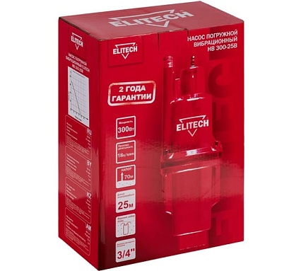 Вибрационный насос Elitech НВ 300-25В 205625