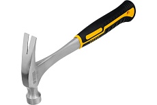 Цельнометаллический молоток-гвоздодер Denzel 350 г, двухкомпонентная рукоятка 10422