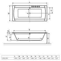 Акриловая ванна Excellent Aquaria Lux 180x80