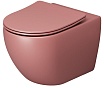 Подвесной унитаз Grossman GR-4411PIMS 55x36.5x39.5 безободковый, матовый розовый