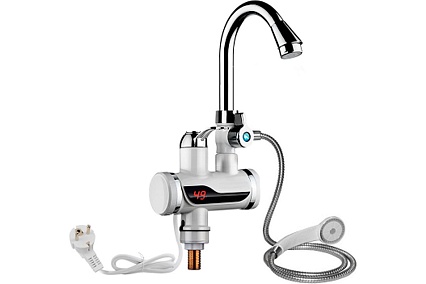 Кран-водонагреватель Matrix SM-HY30070 проточный, с индикацией и душевым комплектом 5315