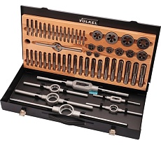 Набор метчиков и плашек VOLKEL M5-M20 HSS-G 55пр V48005