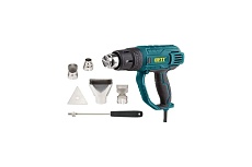 Технический фен FIT 2000 Вт, 350/600 C, 300/500 л/мин, резиновая накладка, коробка 80612