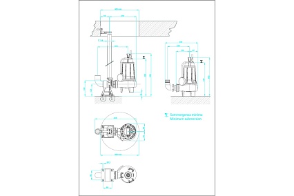 Погружной фекальный насос Dreno Pompe COMPATTA 22 T 2000022