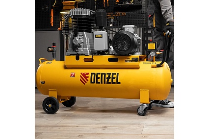 Воздушный компрессор Denzel BCI4000-T/100 ременной привод, 4,0 кВт, 100 литров, 690 л/мин 58123