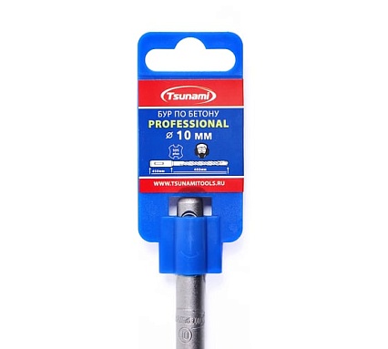 Бур по бетону SDS-plus Professional 10x450 мм Tsunami T10610200010450