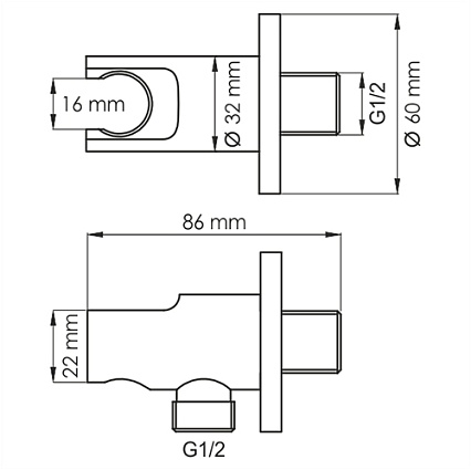 Шланговое подключение WasserKRAFT A083 черный