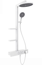 Душевая стойка AQUAme AQM8005W с термостатом, белый матовый