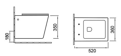 Подвесной унитаз Vincea Q-Line VT1-12 520х360х350 безободковый, белый