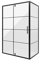 Душевой уголок Niagara Nova NG-0220-08 BLACK 120x80 прозрачный, черный