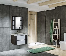 Мебель для ванной Onika Стоун 70 см темный бетон/белый