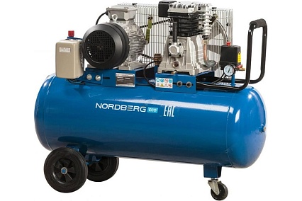 Поршневой компрессор с ременным приводом, объем 100 л Nordberg ECO NCE100/520