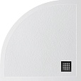Поддон для душа BelBagno TRAY-MR-UNO-R-80-550-35-W-NO 80x80 белый, накладка черный
