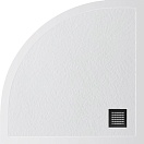 Поддон для душа BelBagno TRAY-MR-UNO-R-80-550-35-W-NO 80x80 белый, накладка черный
