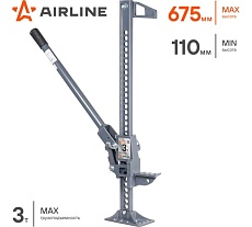 Реечный домкрат Airline 33&quot; 3т MIN-110 мм, MAX-675 мм AJ-FR-33S